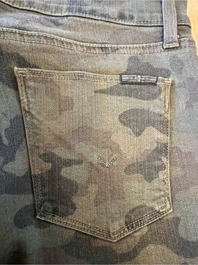 Hudson Jeans Men's Slim Camo Jeans in Olive and Dark Green